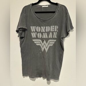 Junk Food Clothing Charcoal Wonder Woman Tee